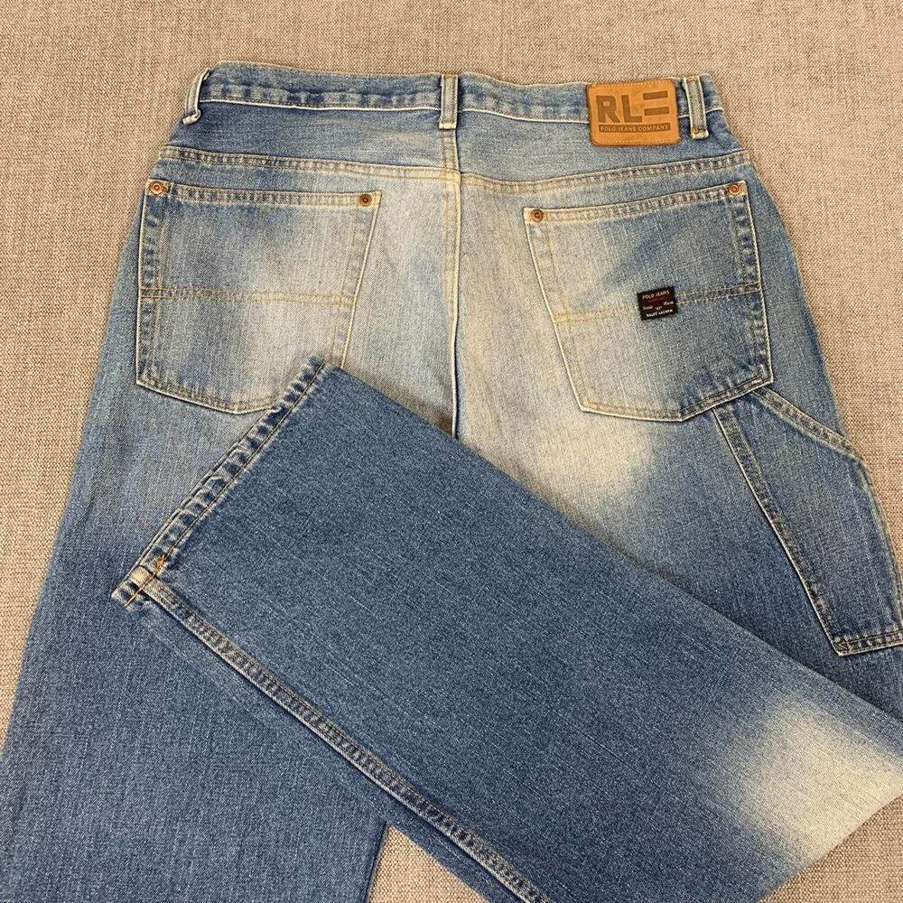 Y2K 90s Polo Ralph Lauren Baggy Carpenter Denim Jeans